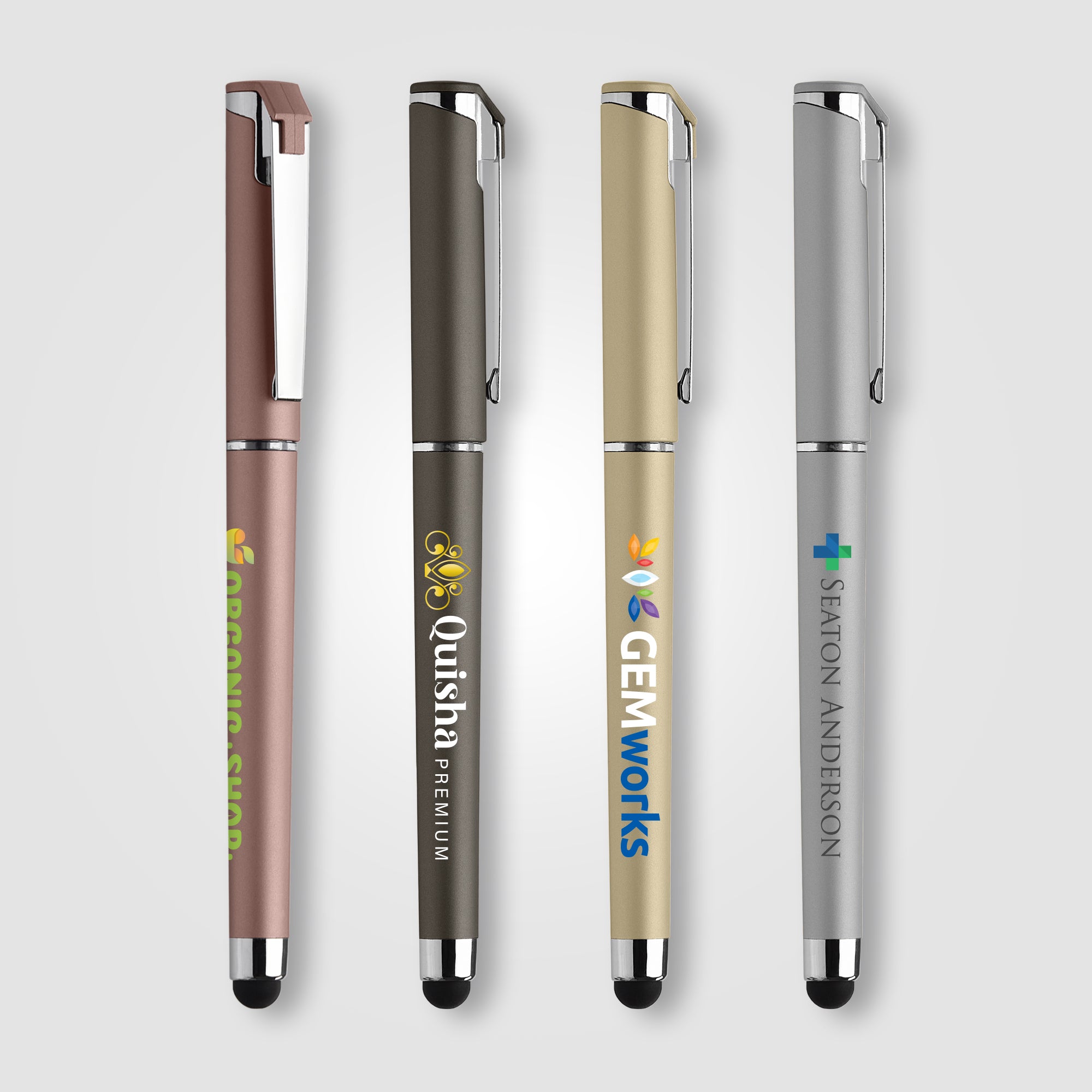 Image of the Islander Softy Metallic Gel Pen w/ Stylus - ColorJet promotional product, SKU AGM-C.