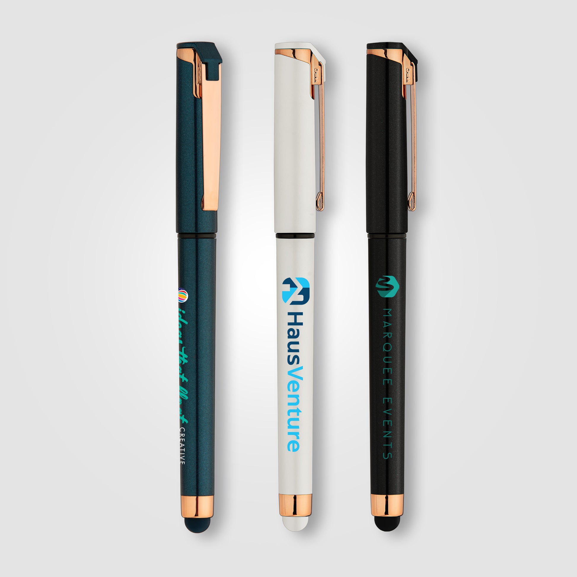 Image of the Islander Pearl Rose Gold Stylus Gel Pen - ColorJet promotional product, SKU AHU-C.