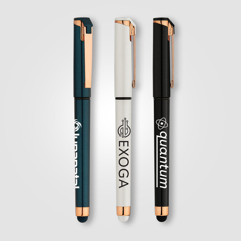 Islander Pearl Rose Gold Stylus Gel Pen-zoom-