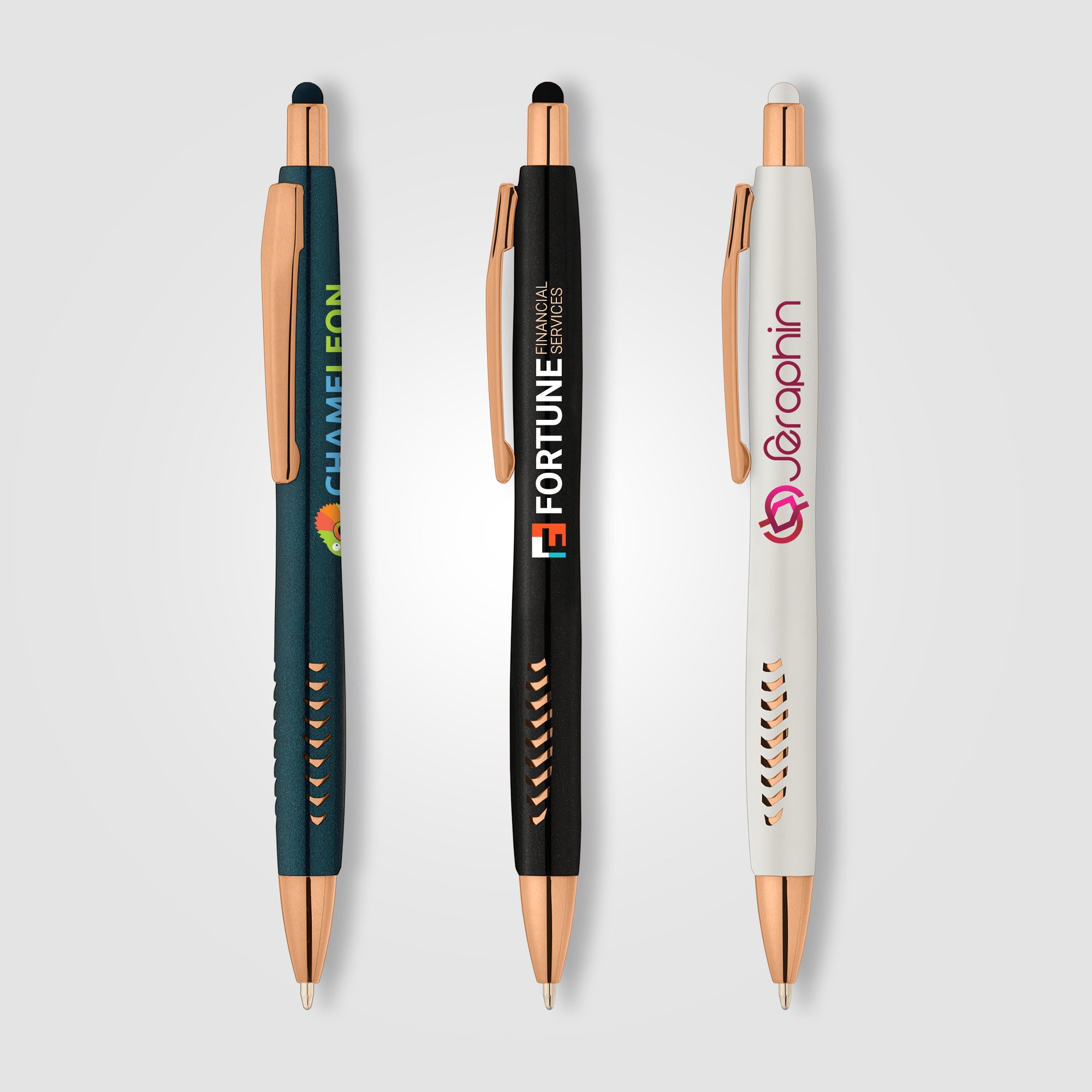 Image of the Avalon Pearl Rose Gold Stylus Pen - ColorJet promotional product, SKU AHV-C.