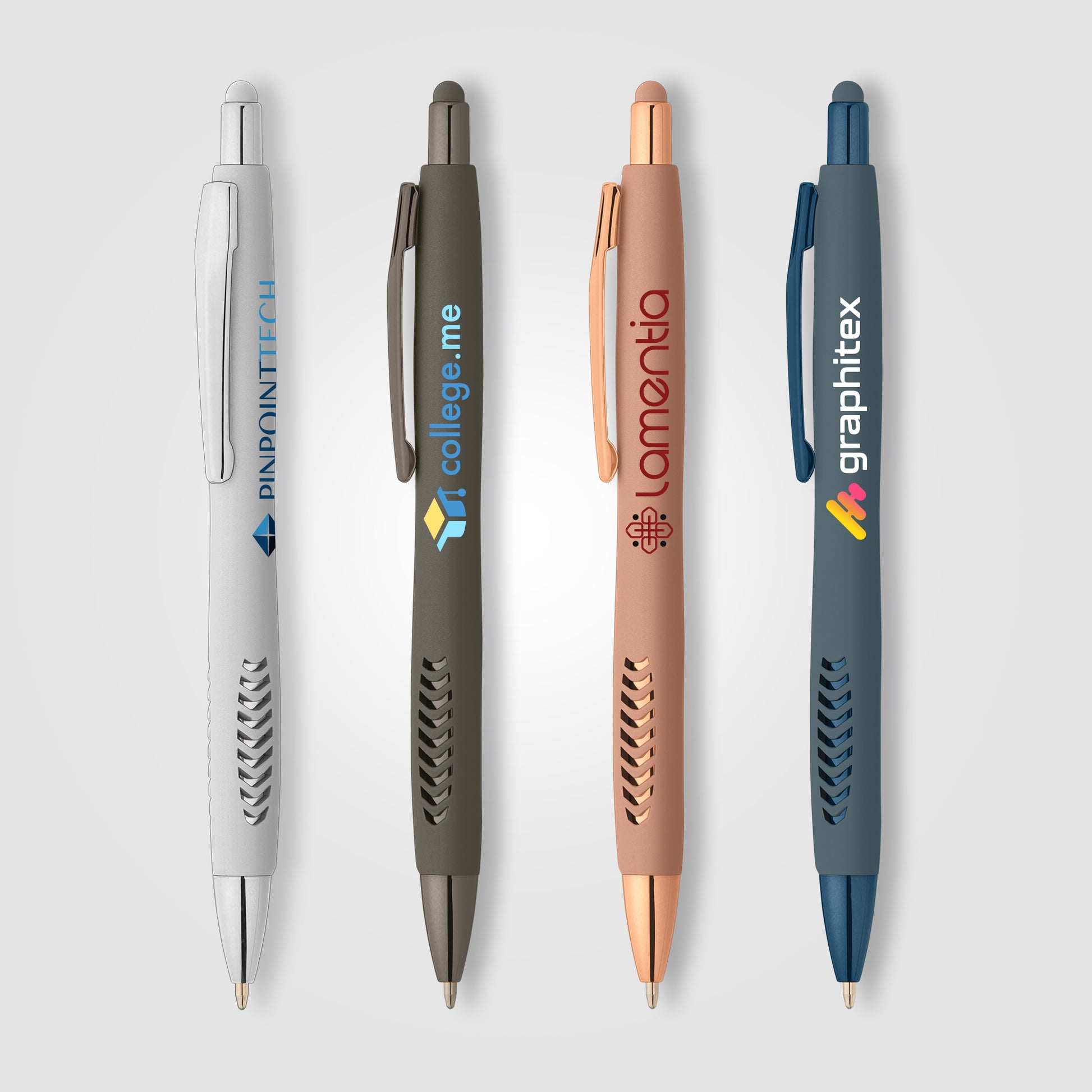 Image of the Avalon Softy Monochrome Metallic Stylus Pen - ColorJet promotional product, SKU AHW-C.