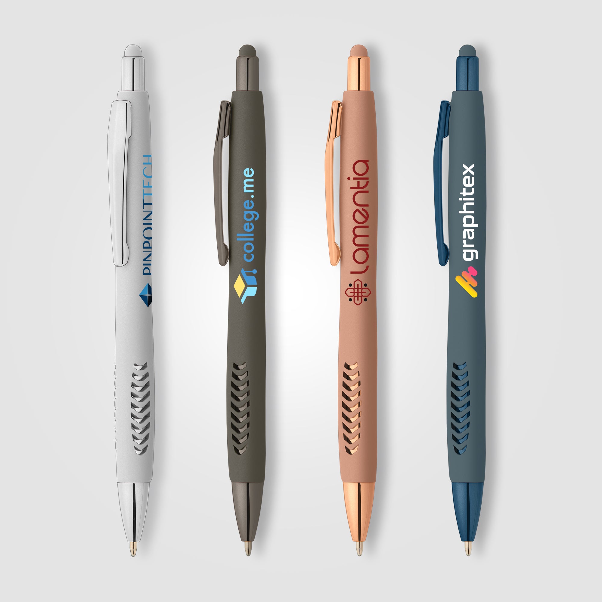 Image of the Avalon Softy Monochrome Metallic Stylus Pen - ColorJet promotional product, SKU AHW-C.
