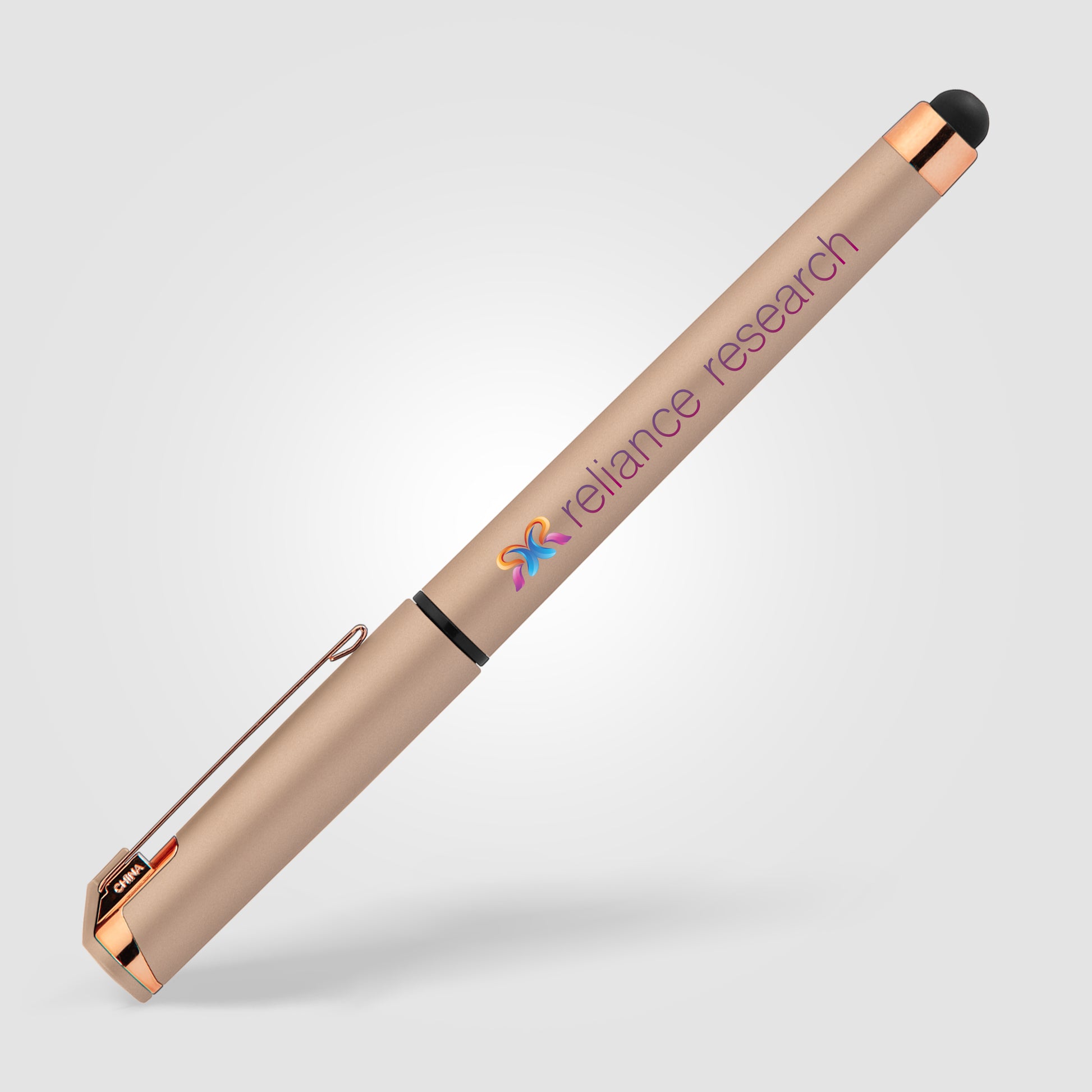 Islander Softy Rose Gold Metallic Designer Gel Pen w/ Stylus - ColorJet-2