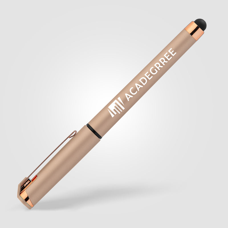 Islander Softy Rose Gold Metallic Designer Gel Pen w/ Stylus-zoom-