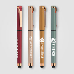 Image of the Islander Softy Rose Gold Metallic Designer Gel Pen w/ Stylus promotional product, SKU AJD.
