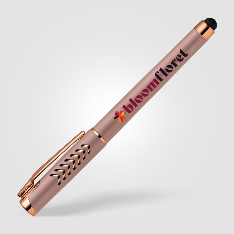 Hollywood Rose Gold Gel Pen w/Stylus - ColorJet-zoom-