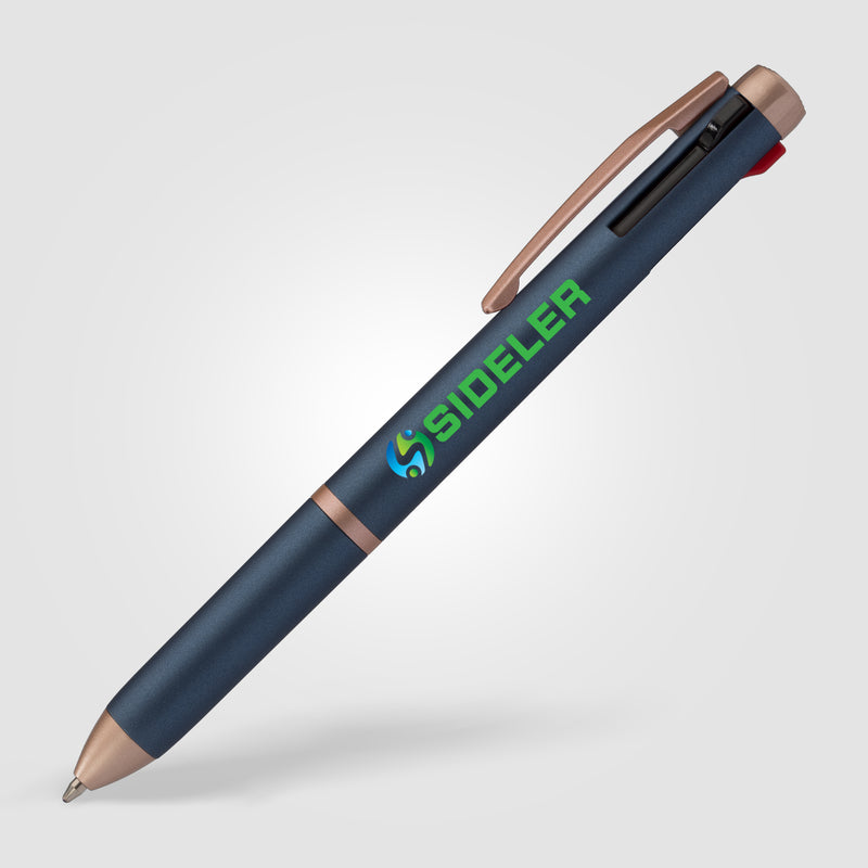 Trio Rose Gold Multi-Ink Pen - ColorJet-zoom-