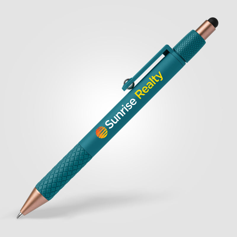 Nora Plastic Spinner Stylus Pen - Full-Color Inkjet-zoom-