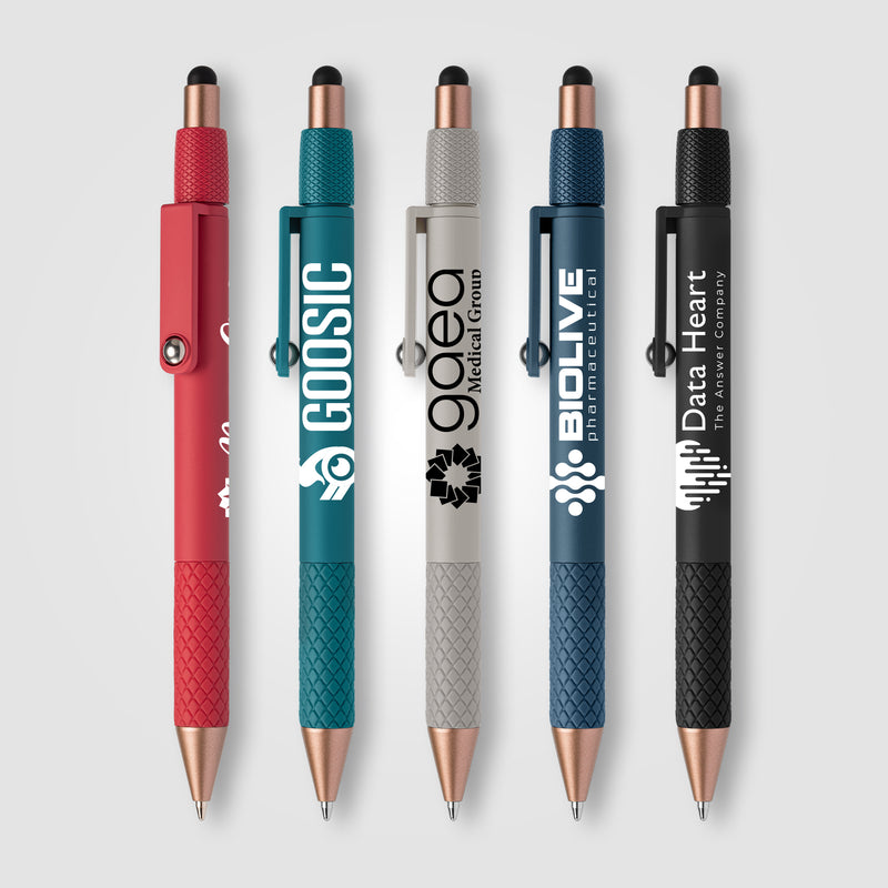 Nora Plastic Spinner Stylus Pen - Silkscreen-zoom-
