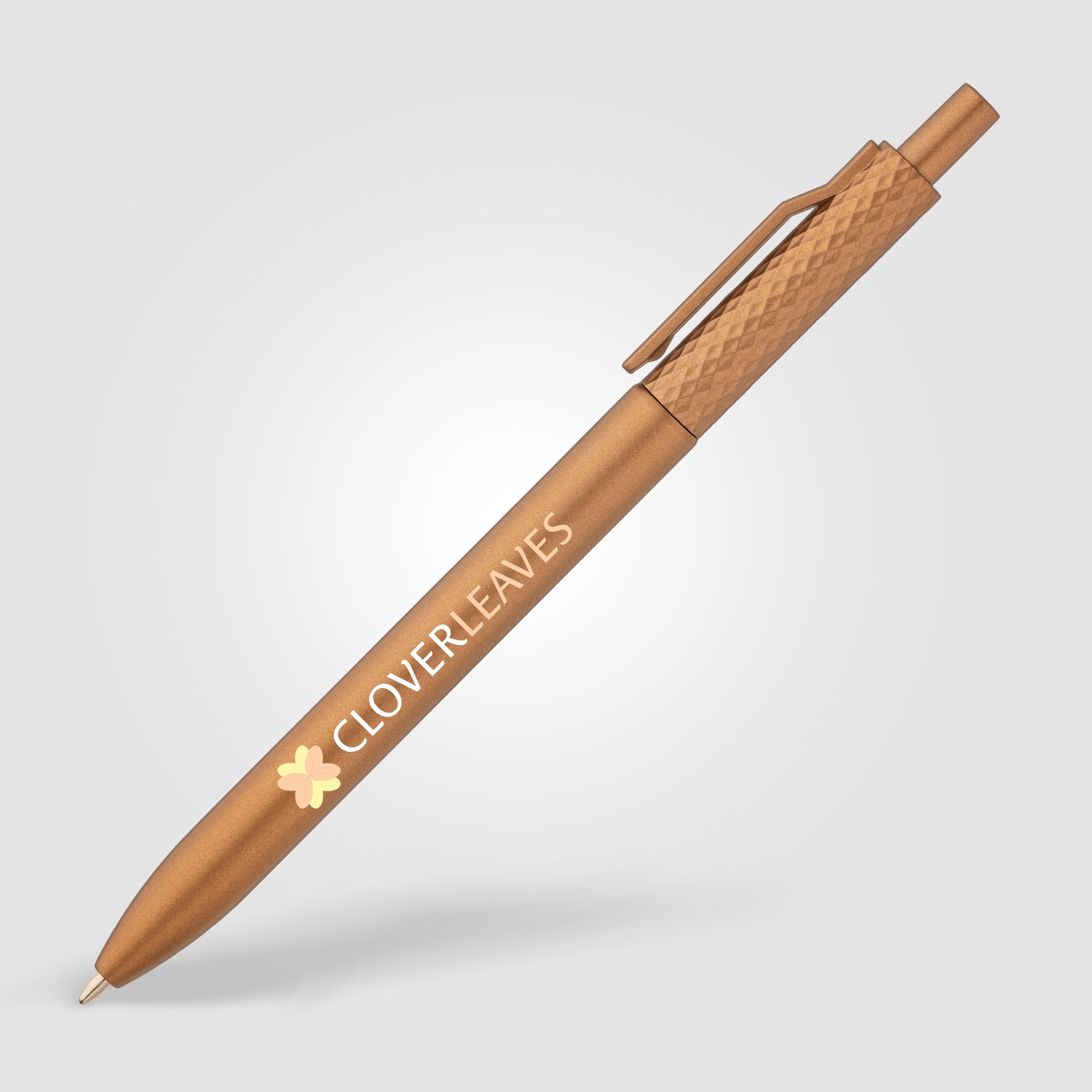 Vale Recycled Plastic Diamond Textured Metallic Pen -ColorJet-zoom-2