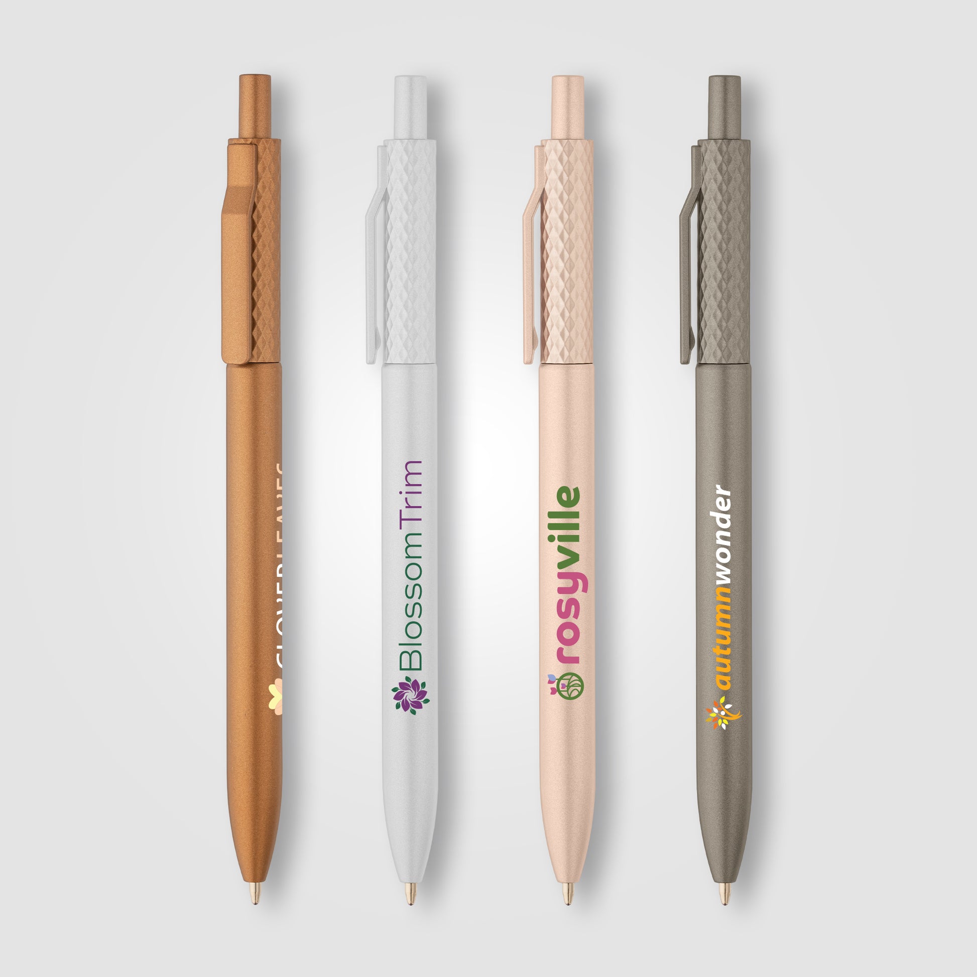 Image of the Vale Recycled Plastic Diamond Textured Metallic Pen -ColorJet promotional product, SKU ALK-C.