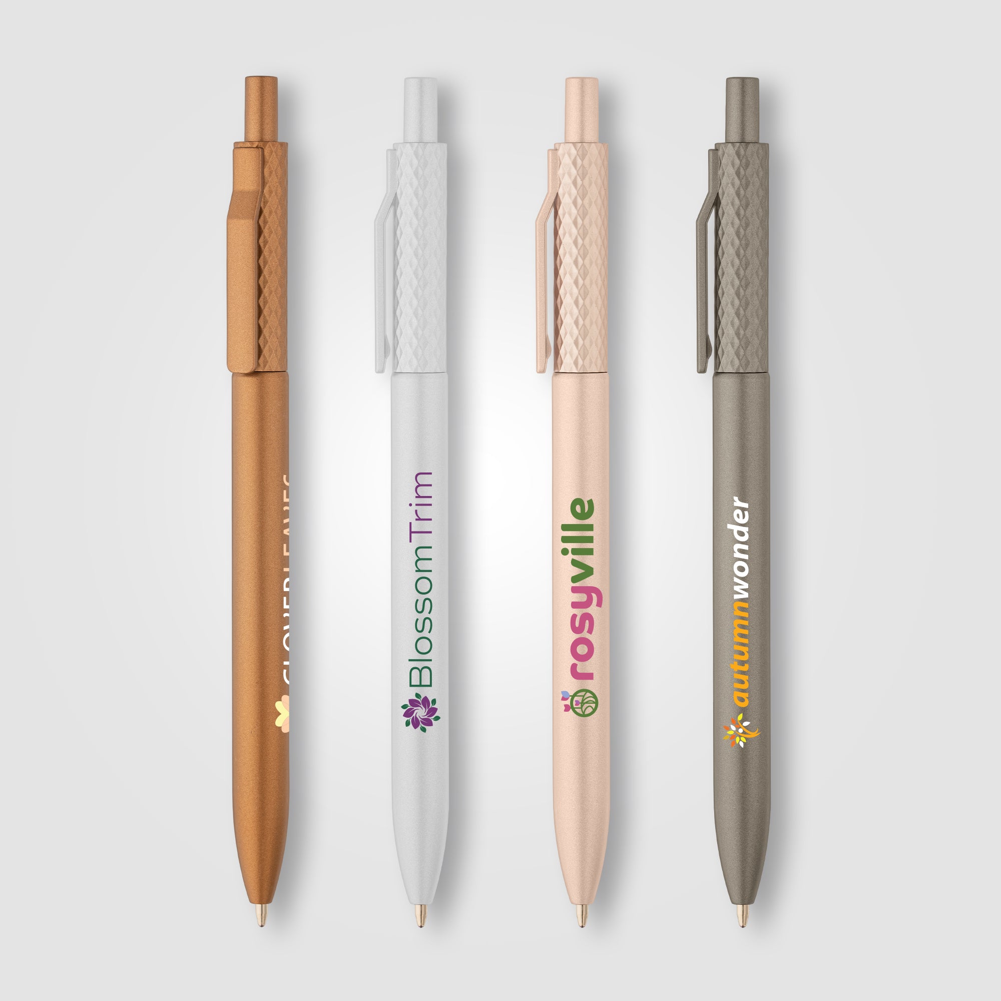 Image of the Vale Recycled Plastic Diamond Textured Metallic Pen -ColorJet promotional product, SKU ALK-C.