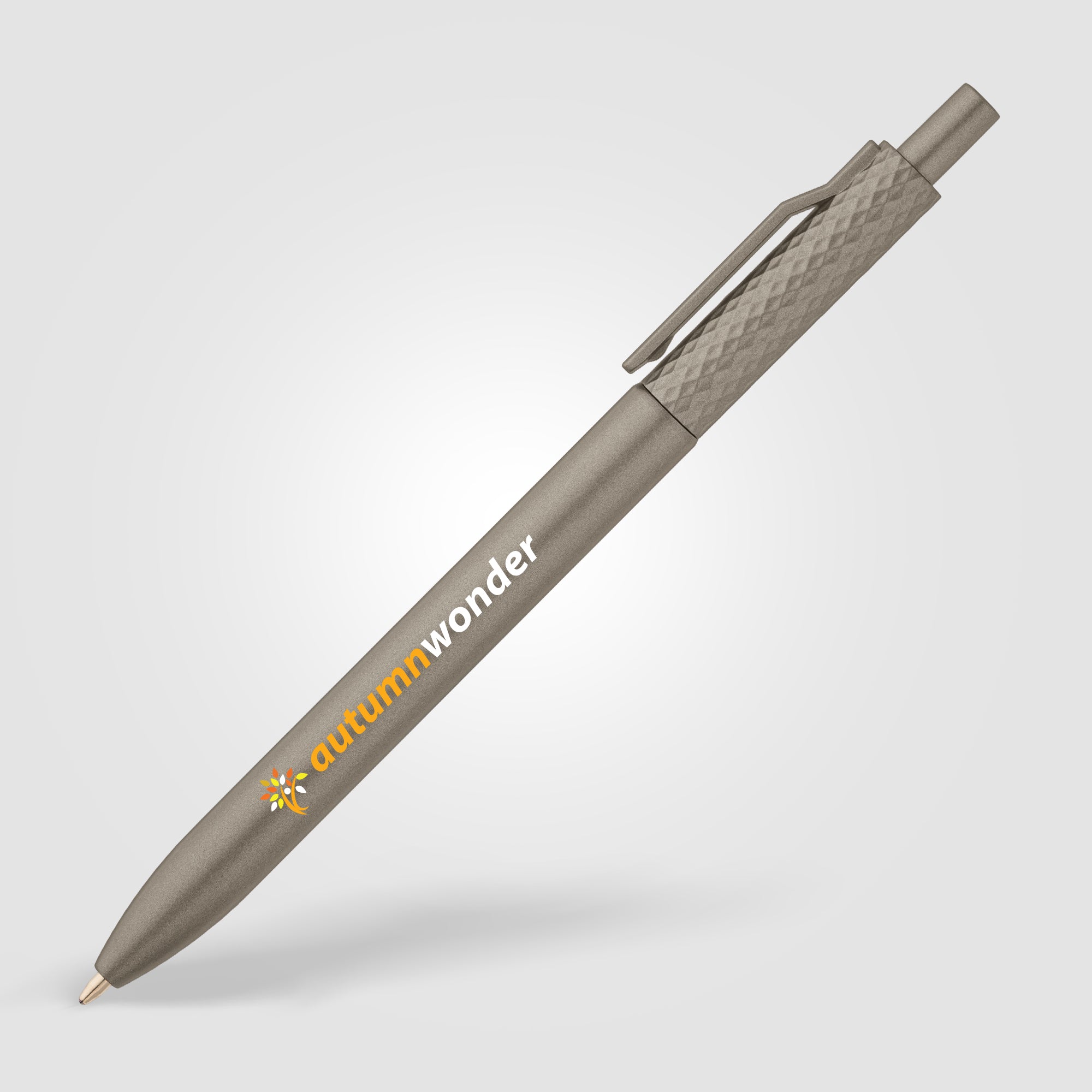 Vale Recycled Plastic Diamond Textured Metallic Pen -ColorJet-zoom-3