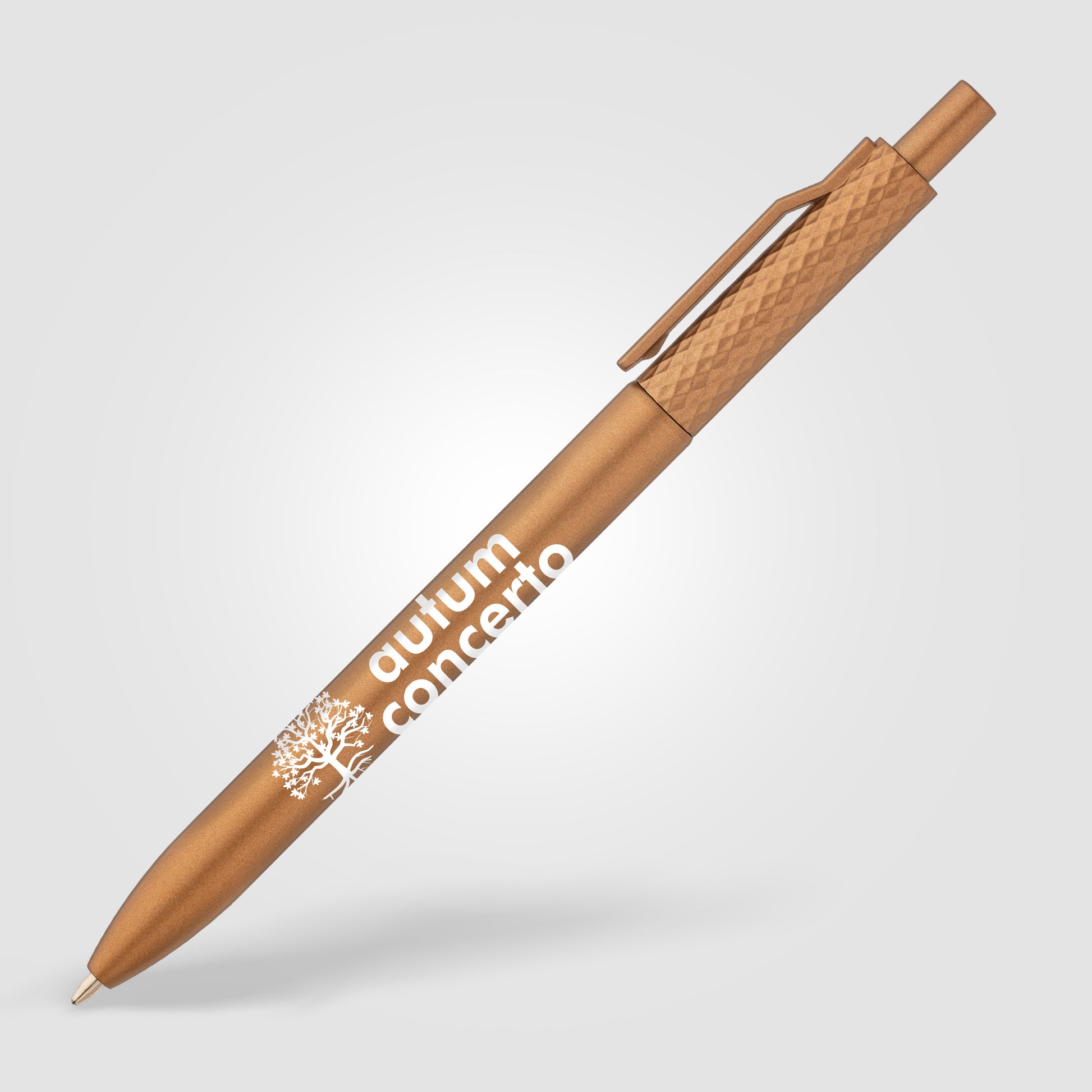 Vale Recycled Plastic Diamond Textured Metallic Pen-2
