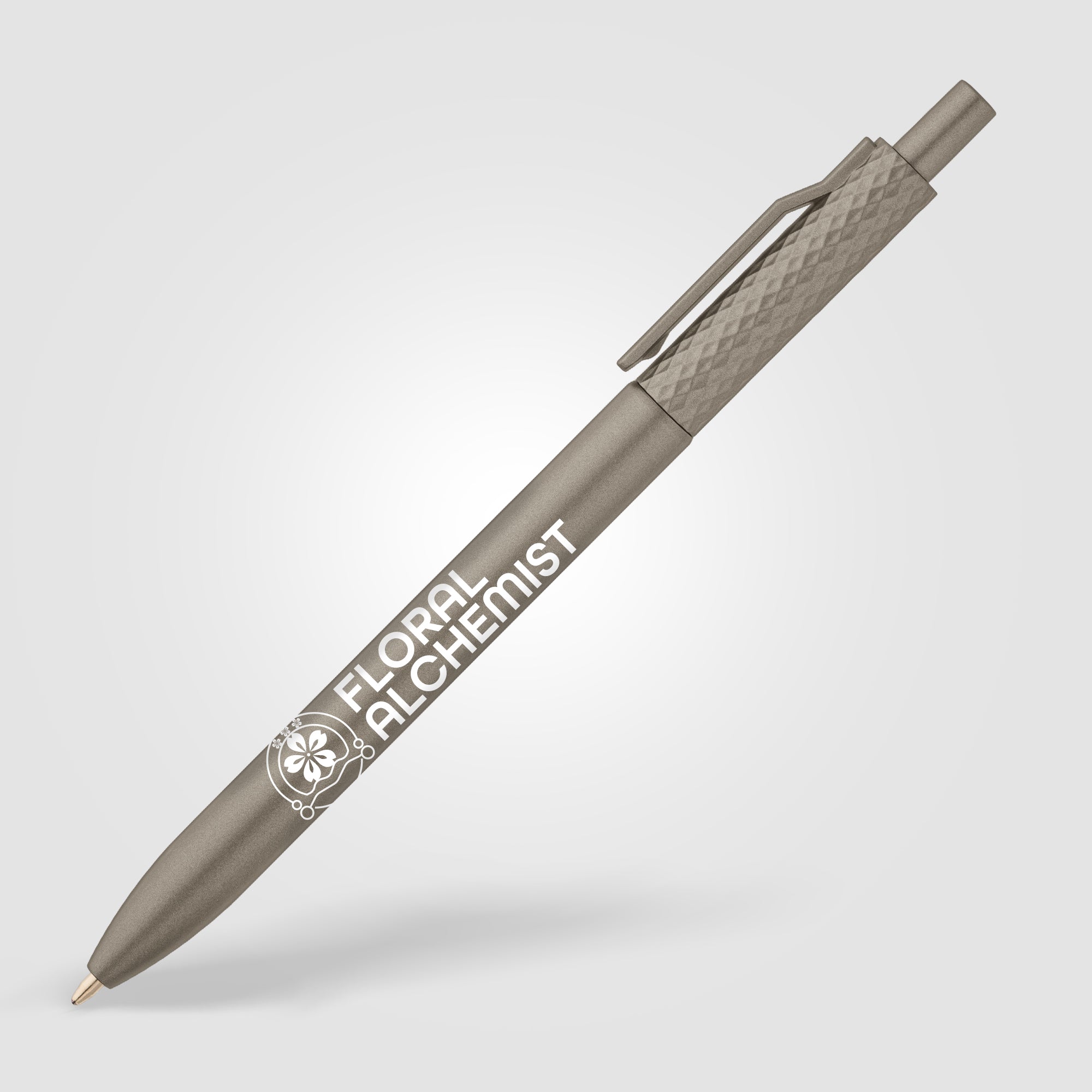 Vale Recycled Plastic Diamond Textured Metallic Pen-zoom-3