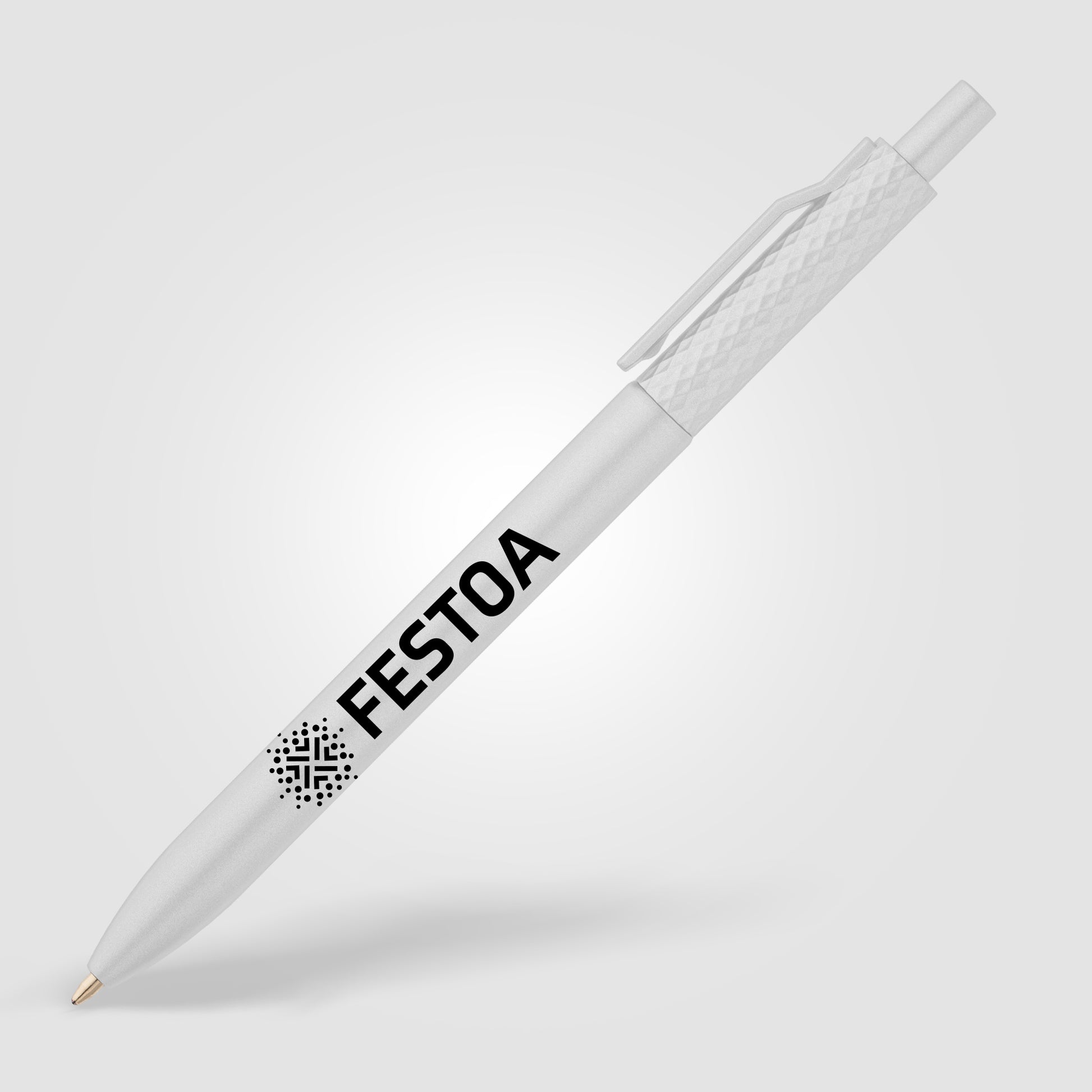 Vale Recycled Plastic Diamond Textured Metallic Pen-5