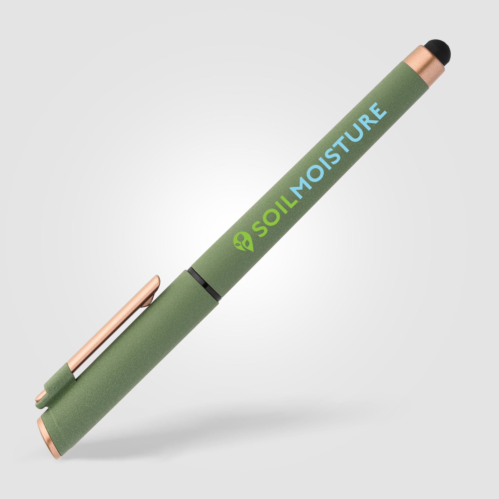 York Recycled Plastic Bronze Trim Stylus Gel Pen -ColorJet-3