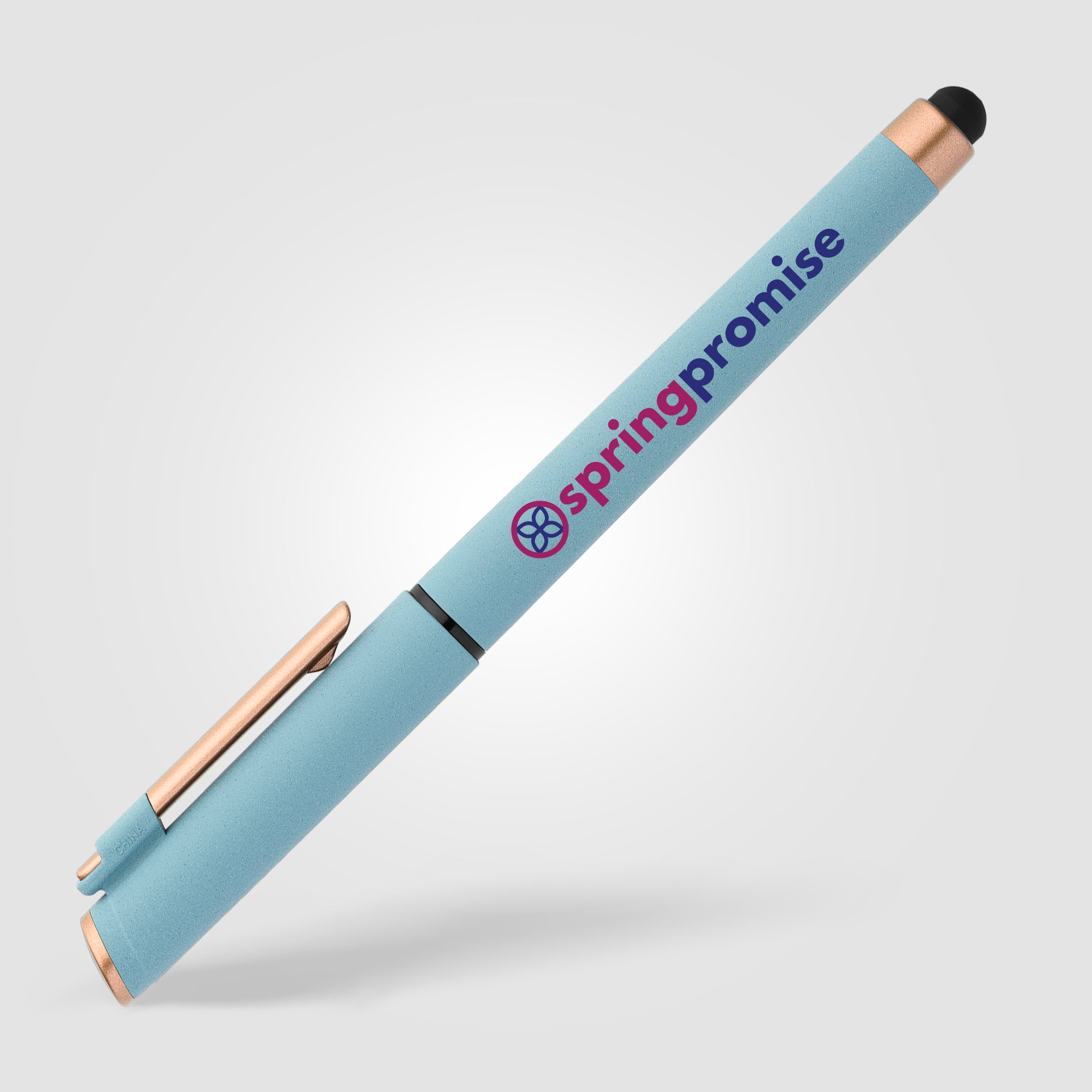 York Recycled Plastic Bronze Trim Stylus Gel Pen -ColorJet-zoom-5