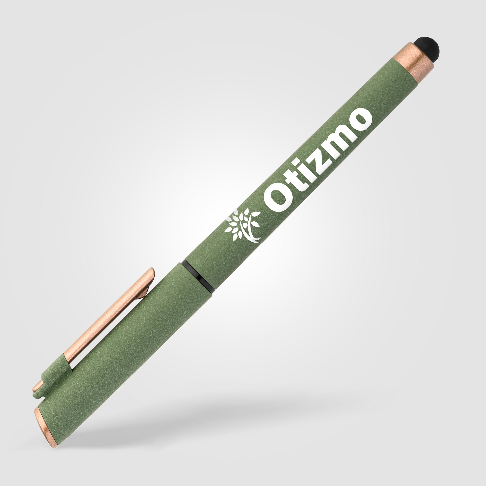 York Recycled Plastic Bronze Trim Stylus Gel Pen-3