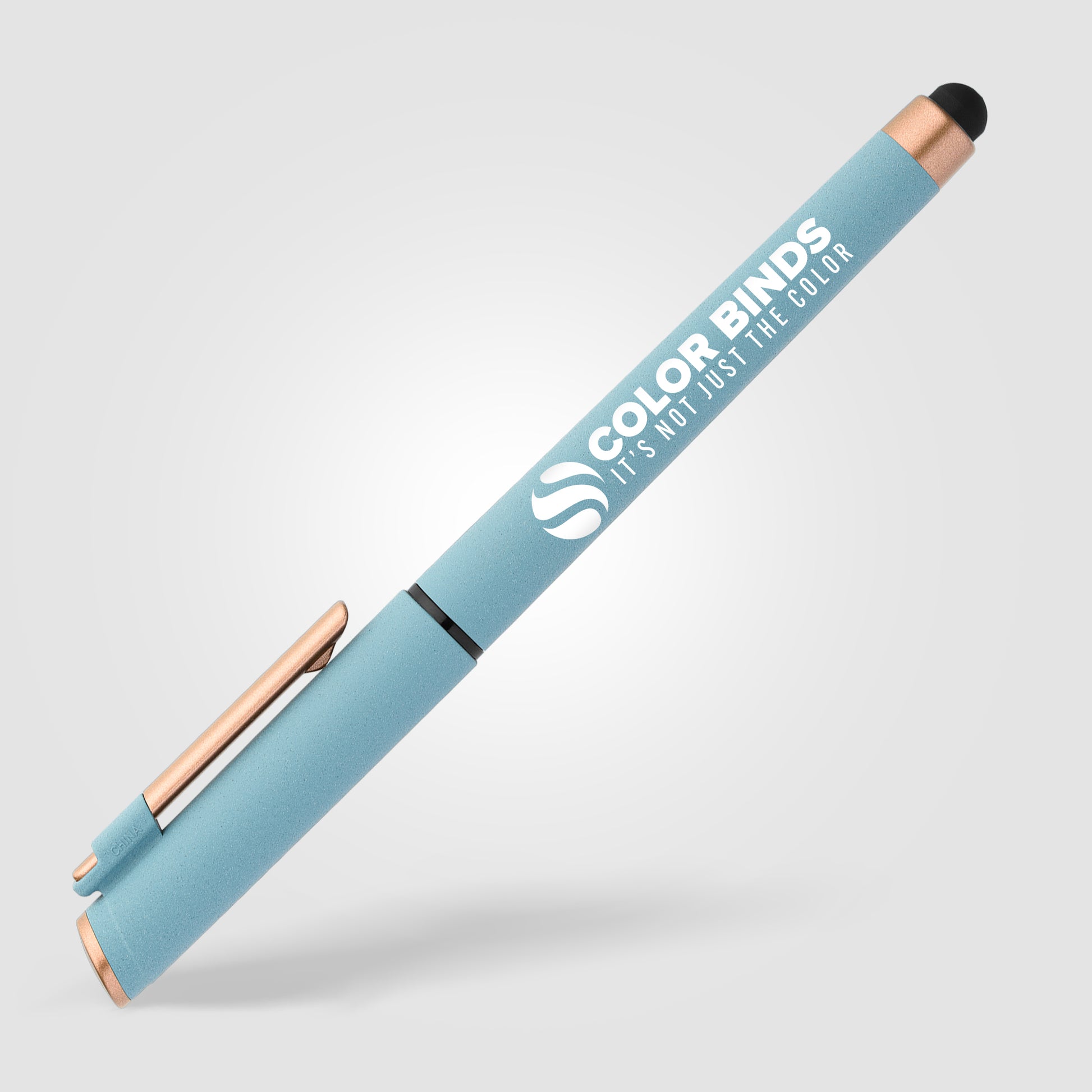 York Recycled Plastic Bronze Trim Stylus Gel Pen-5