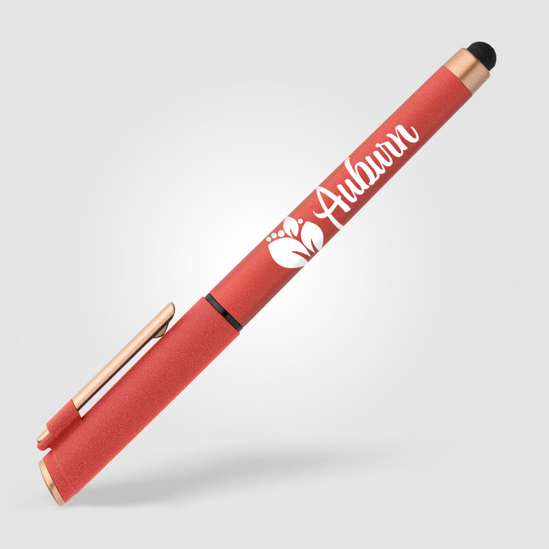 York Recycled Plastic Bronze Trim Stylus Gel Pen-zoom-