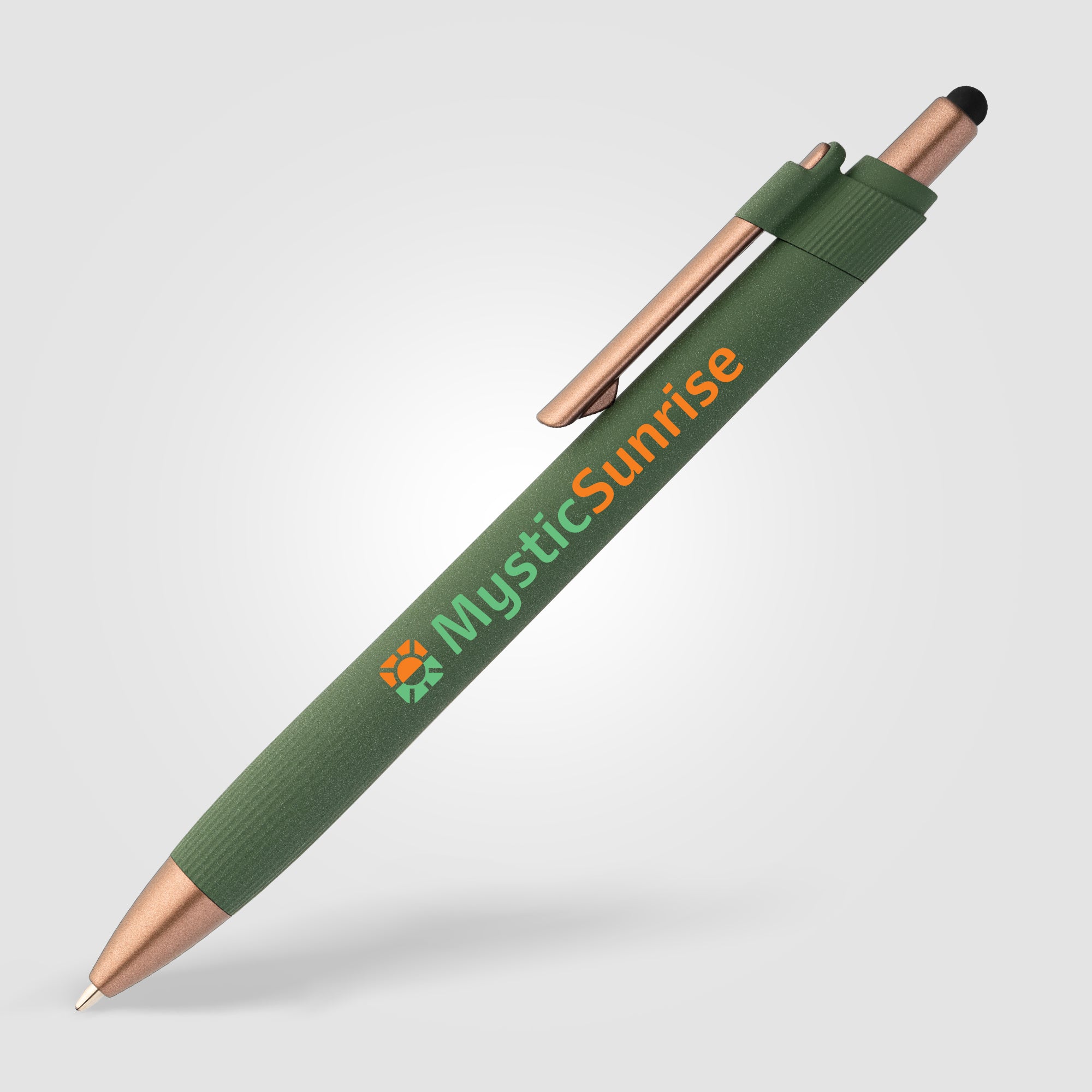 York Recycled Plastic Bronze Trim Stylus Ballpoint Pen -ColorJet-zoom-4