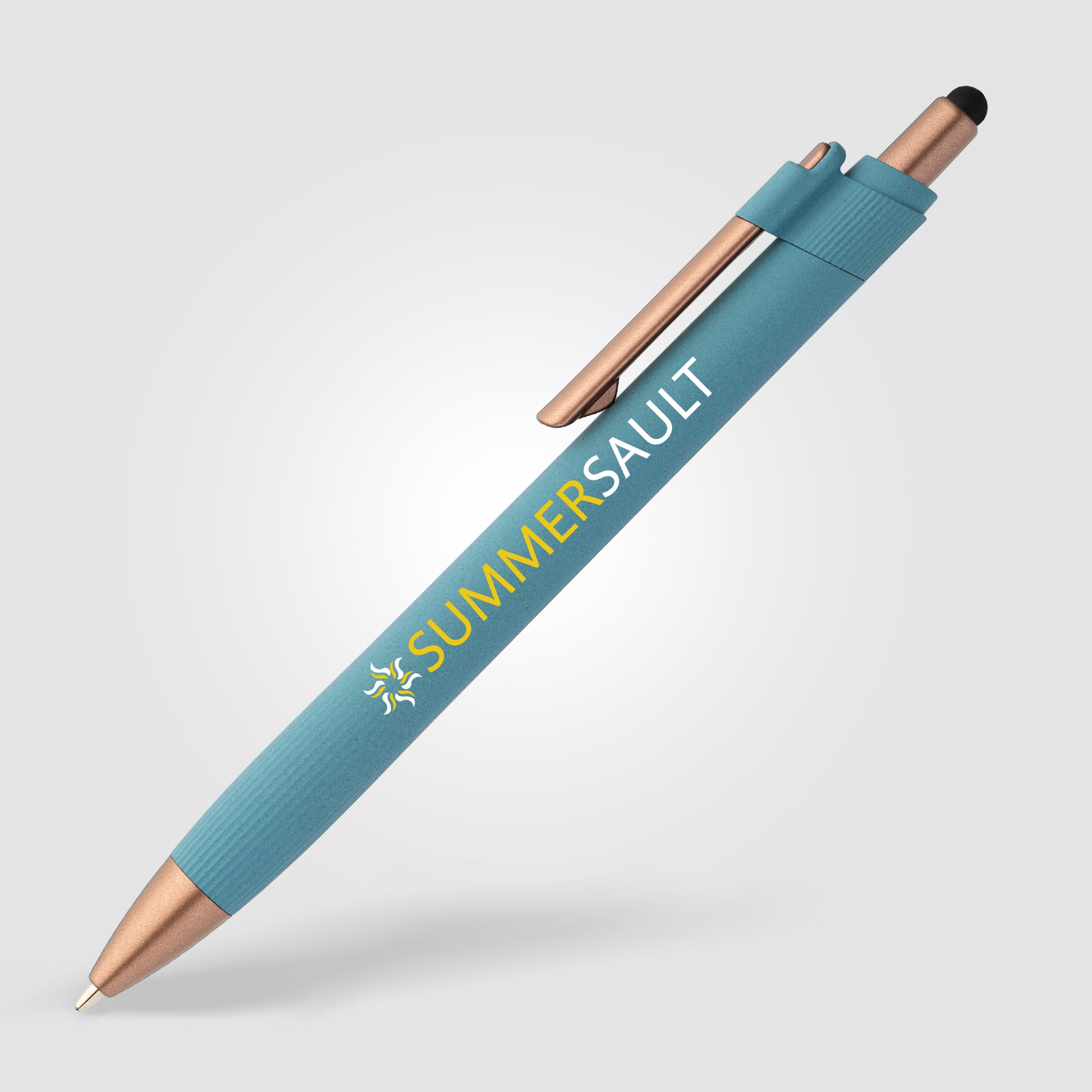 York Recycled Plastic Bronze Trim Stylus Ballpoint Pen -ColorJet-5