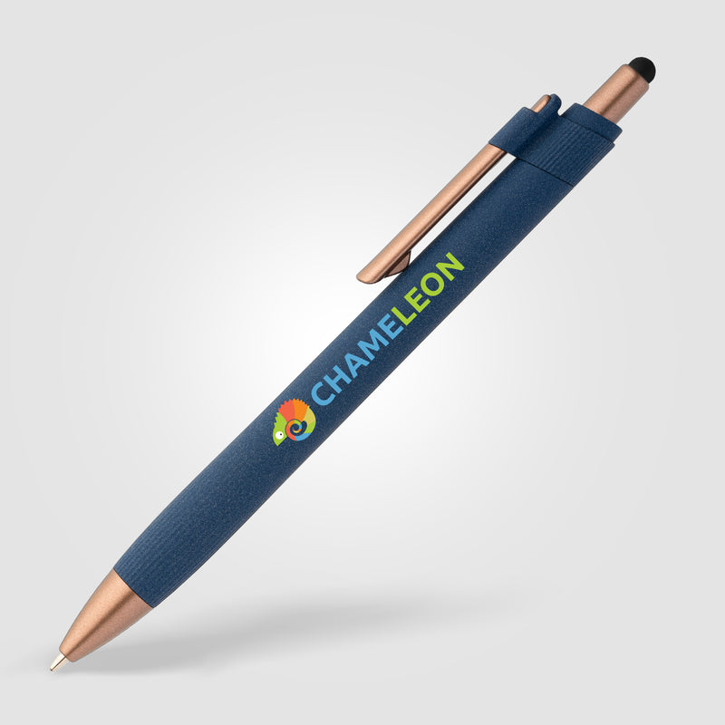 York Recycled Plastic Bronze Trim Stylus Ballpoint Pen -ColorJet-zoom-