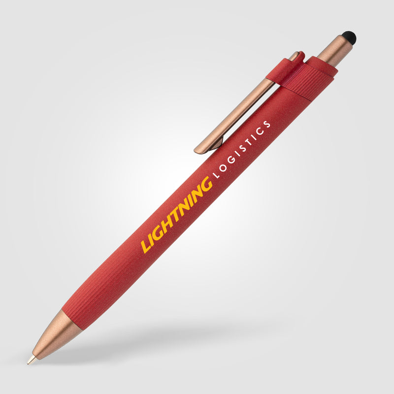 York Recycled Plastic Bronze Trim Stylus Ballpoint Pen -ColorJet-zoom-