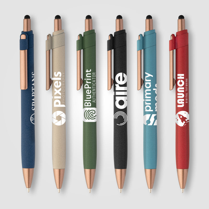 York Recycled Plastic Bronze Trim Stylus Ballpoint Pen-zoom-