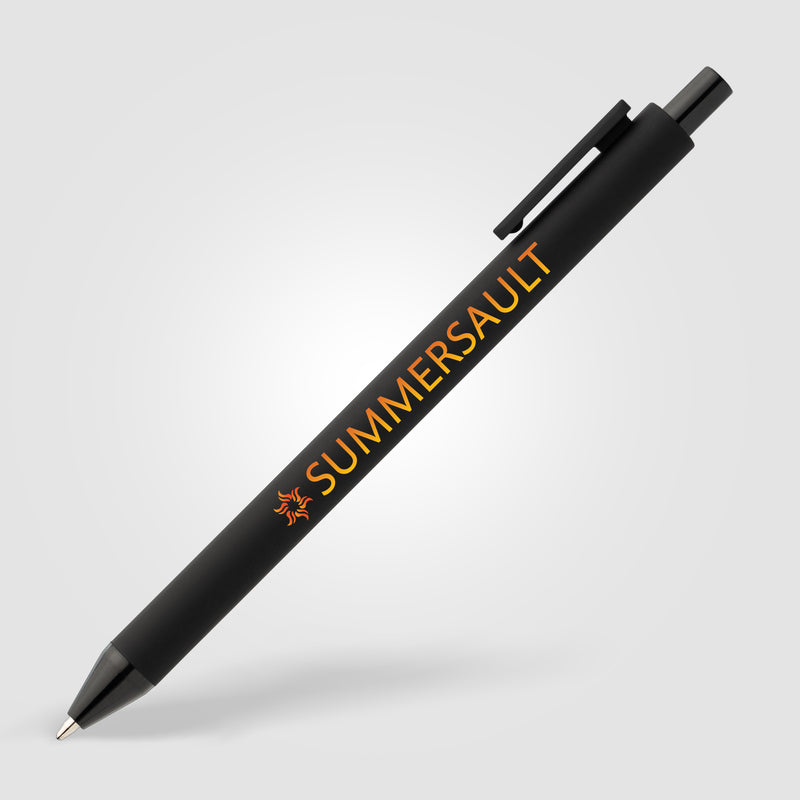 Bloom Recycled Plastic Retractable Soft Touch Pen - ColorJet-zoom-
