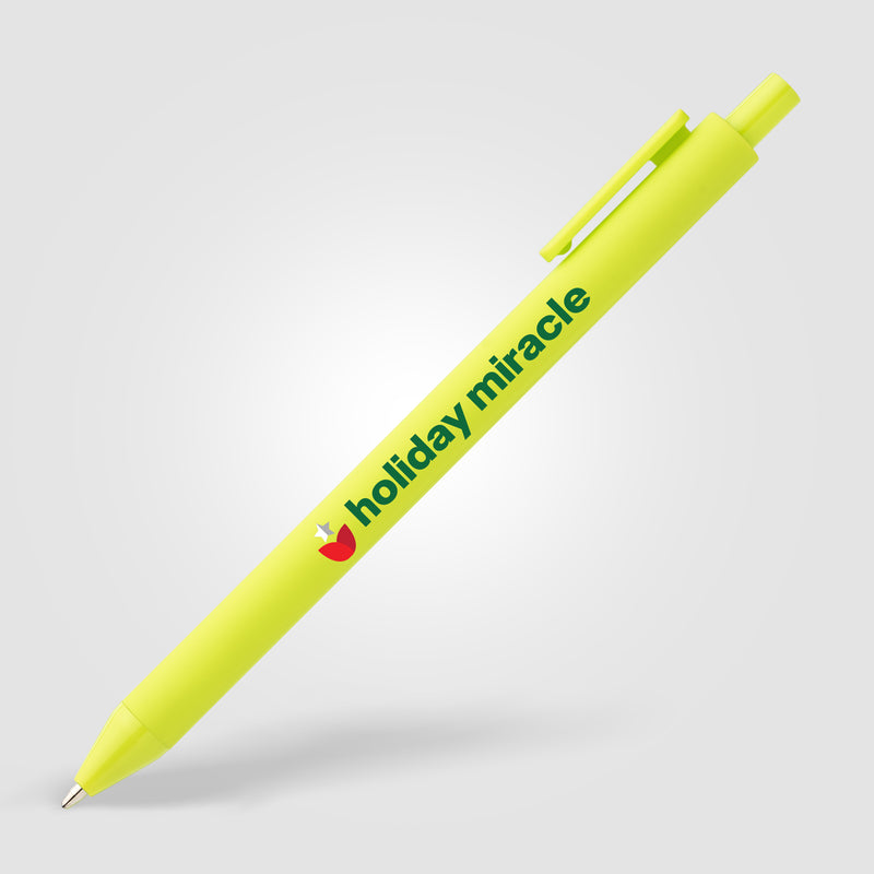 Bloom Recycled Plastic Retractable Soft Touch Pen - ColorJet-zoom-