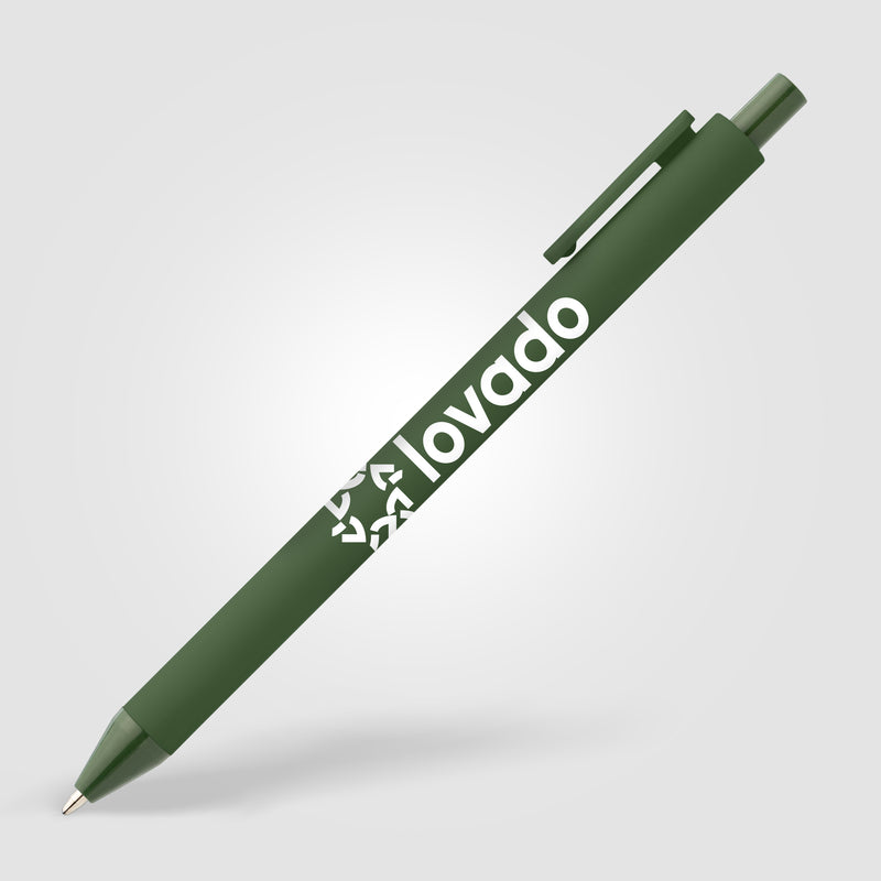 Bloom Recycled Plastic Retractable Soft Touch Pen-zoom-