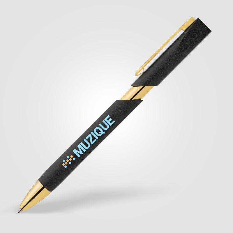 Aurelia Recycled Plastic Gold Trim Pen - ColorJet-zoom-