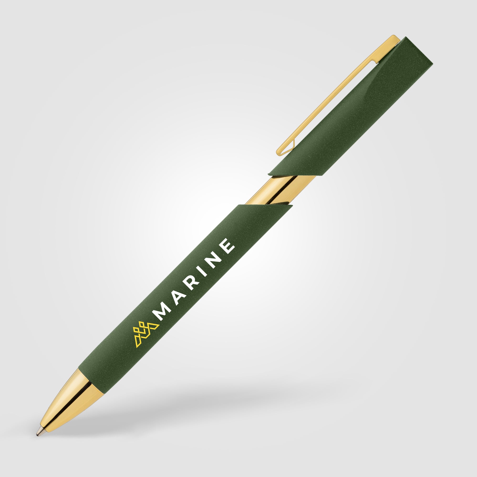 Aurelia Recycled Plastic Gold Trim Pen - ColorJet-zoom-3