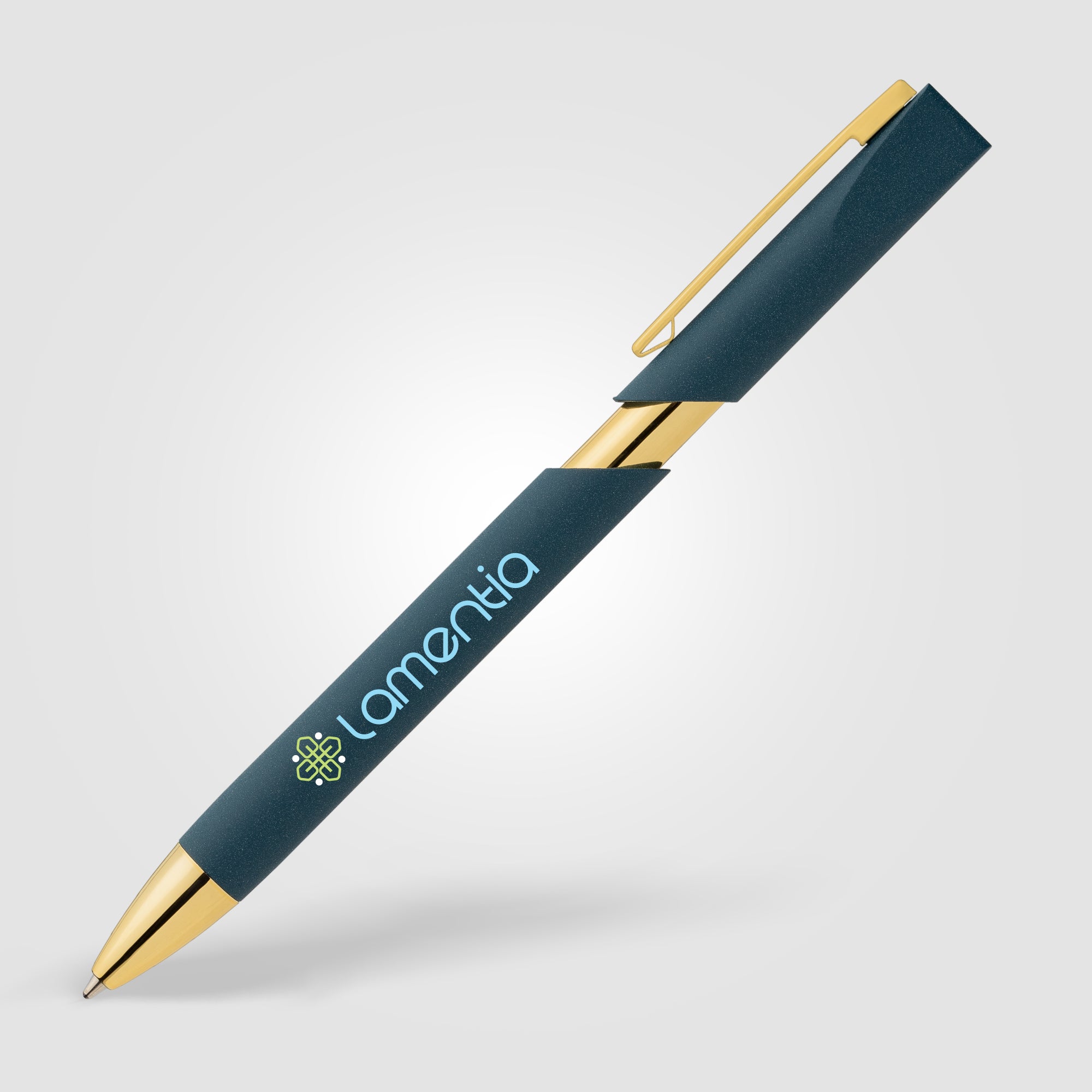 Aurelia Recycled Plastic Gold Trim Pen - ColorJet-zoom-4