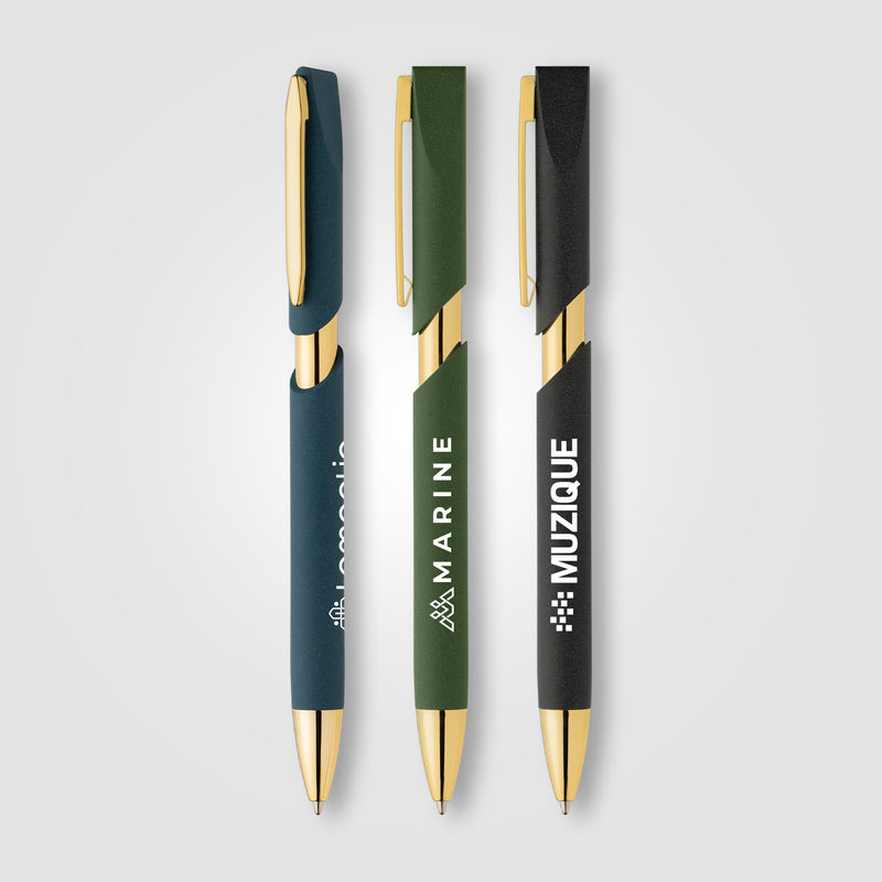 Aurelia Recycled Plastic Gold Trim Pen-zoom-