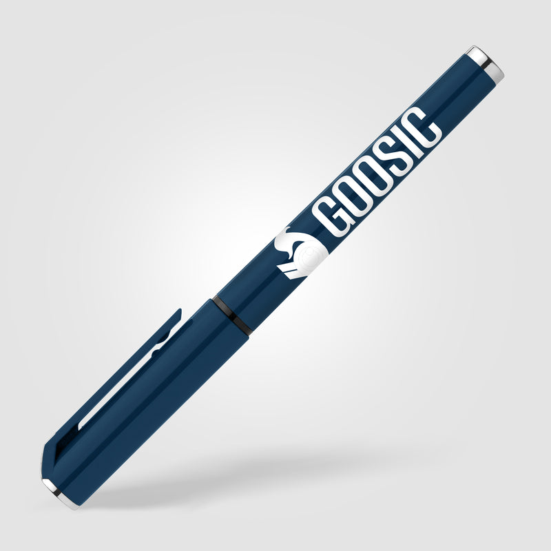 Islander Recycled Plastic Monochrome Gel Grip Pen-zoom-