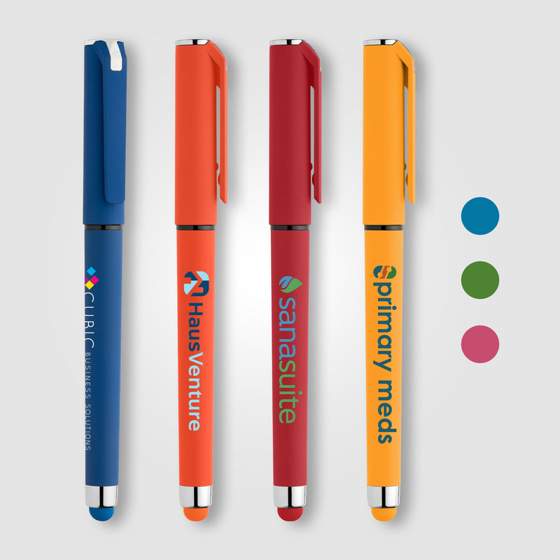 Islander Recycled Plastic Brights Gel Grip Pen - ColorJet-zoom-