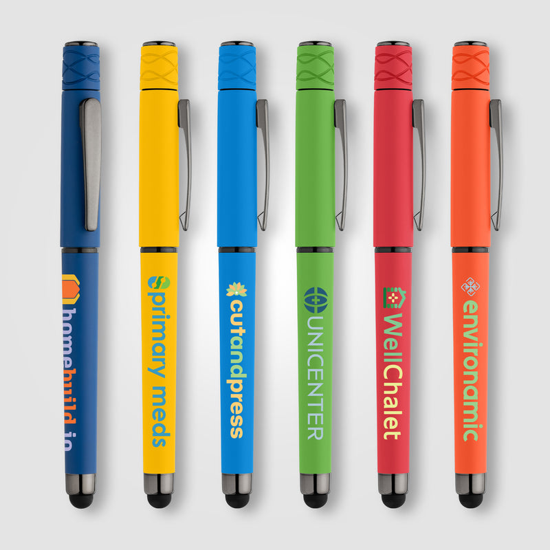 Tavi Recycled Plastic Fidget Spinner Stylus Gel Pen - ColorJet-zoom-