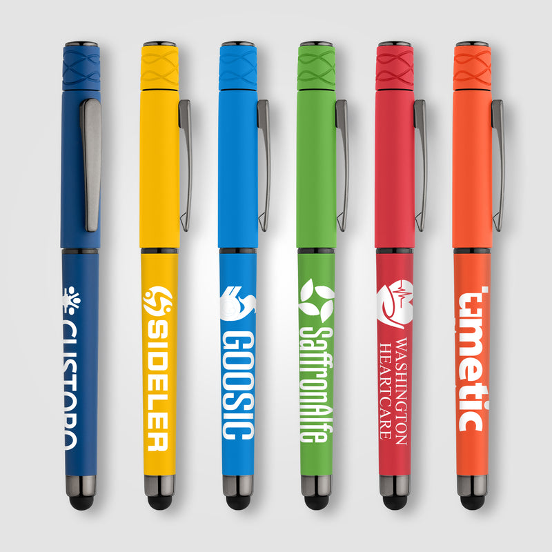 Tavi Recycled Plastic Fidget Spinner Stylus Gel Pen-zoom-