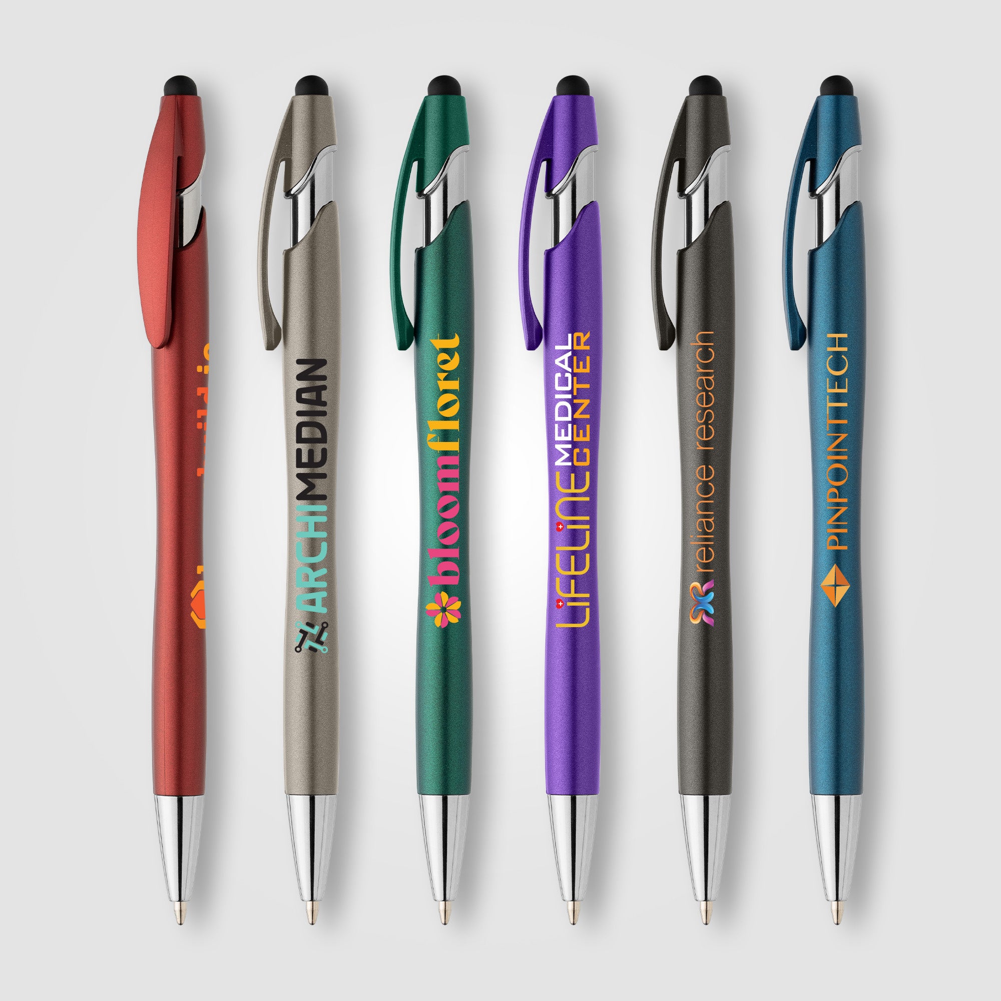 La Jolla Recycled Plastic Metallic Stylus Pen - ColorJet-zoom-1