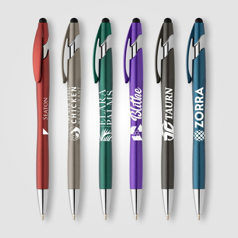 La Jolla Recycled Plastic Metallic Stylus Pen-zoom-