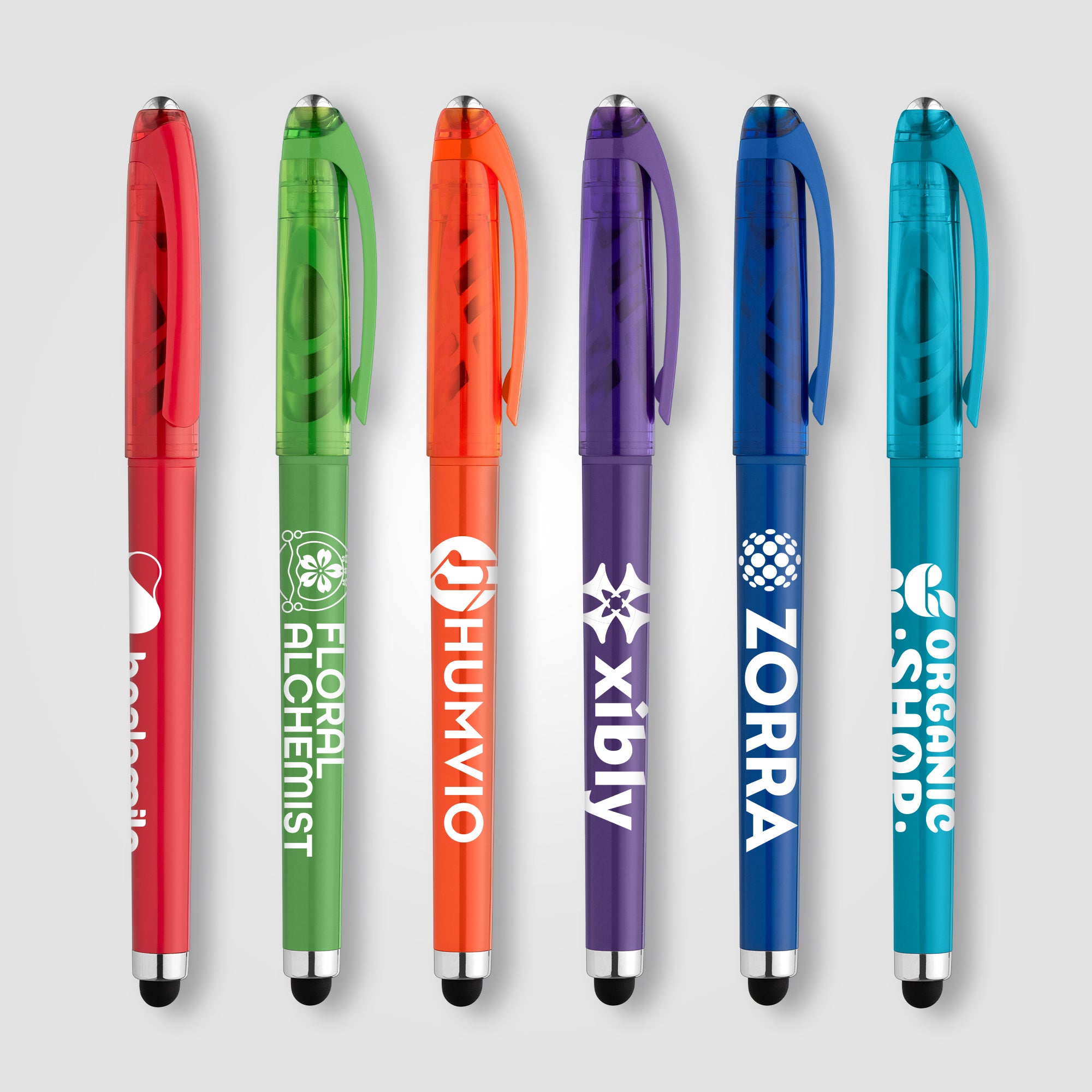 Prism Recycled Plastic Fidget Ball Stylus Gel Pen-zoom-1
