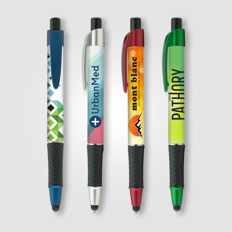 Elite Metallic w/ Stylus - Digital Full Color Wrap Pen-zoom-