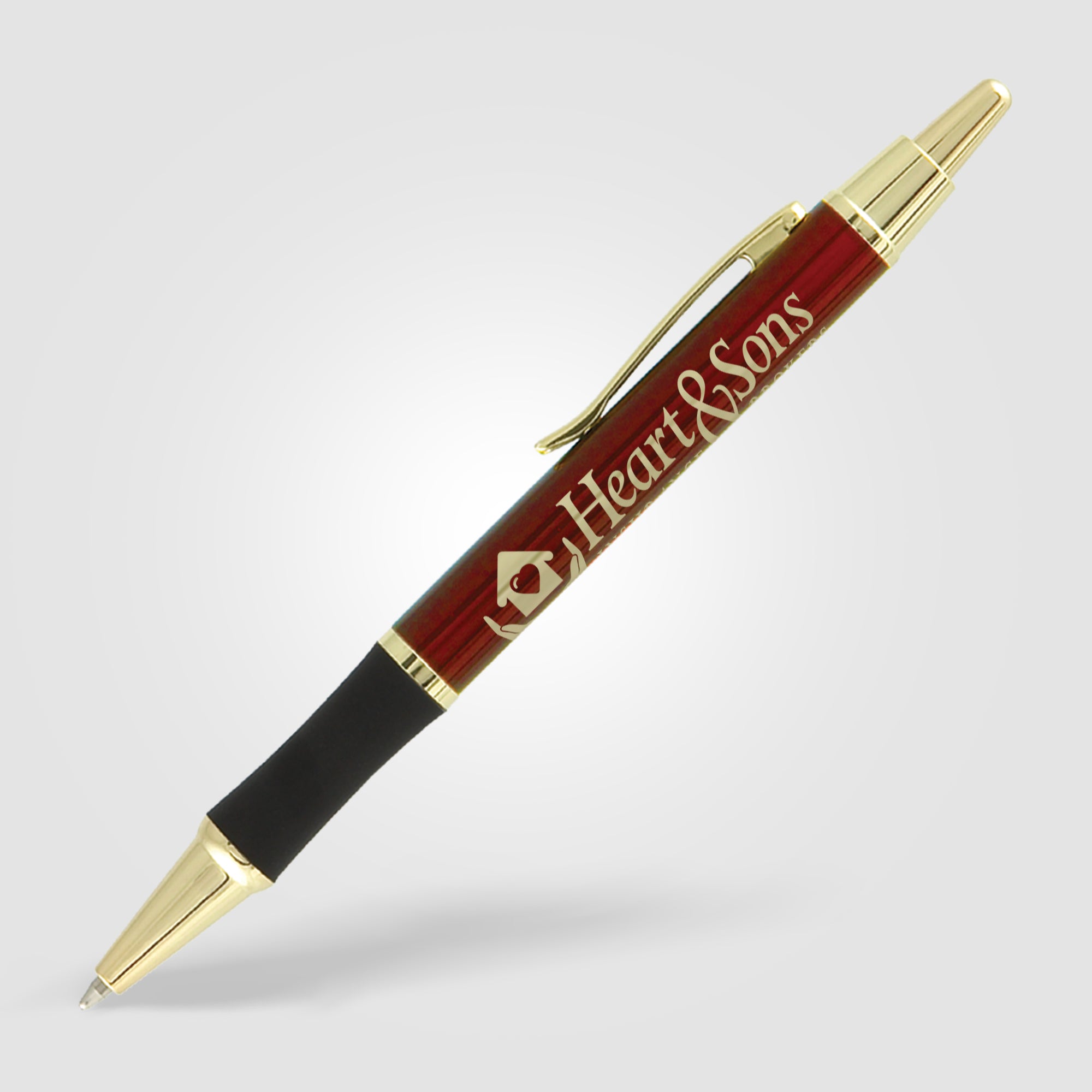 Matrix Grip Pen w/ Gold Top & Accents - LaserMax - Metal Pen