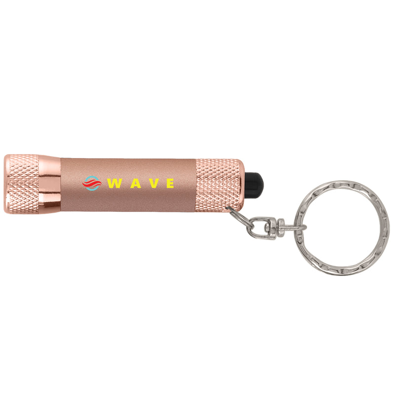 Chroma Softy Rose Gold Metallic - LED Flashlight with Keyring - ColorJet-zoom-