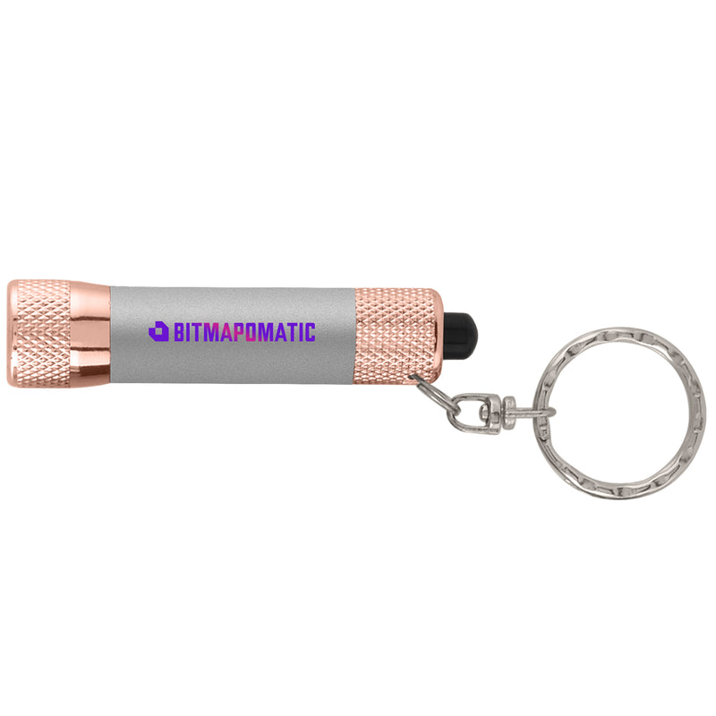Chroma Softy Rose Gold Metallic - LED Flashlight with Keyring - ColorJet-zoom-