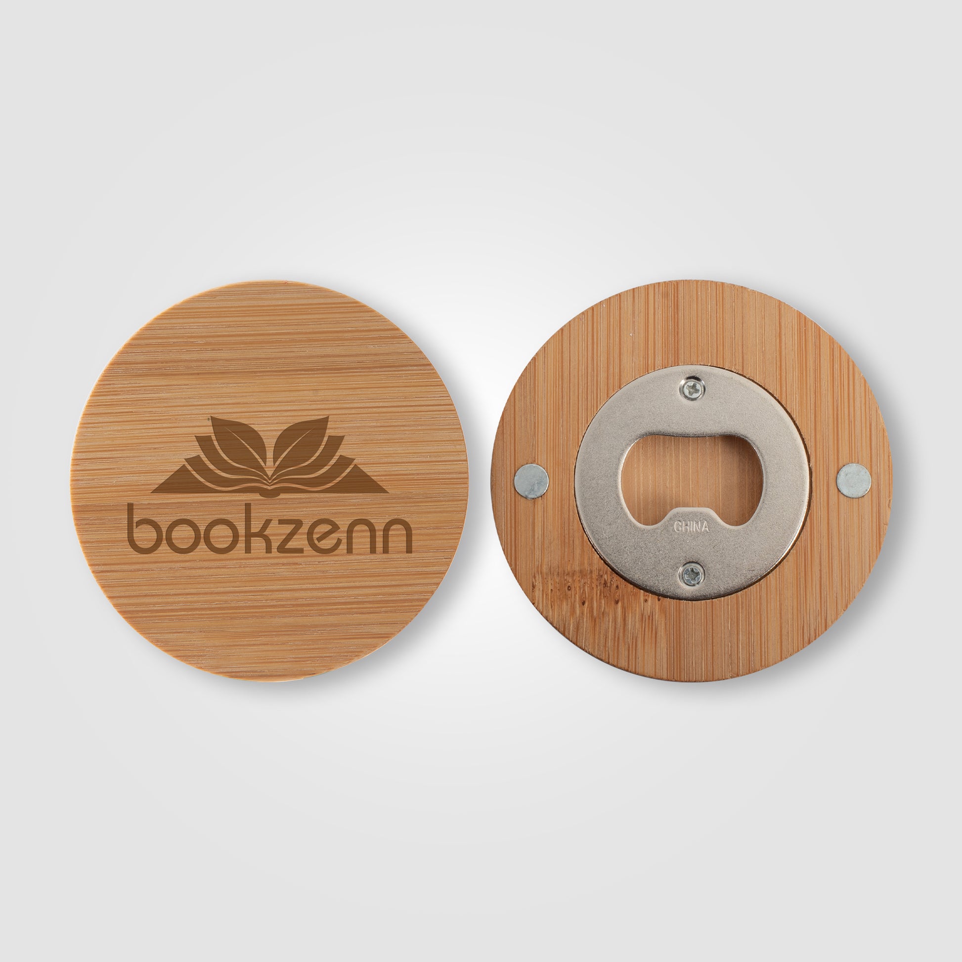 Image of the Bamboo Magnetic Bottle Opener promotional product, SKU FHC.