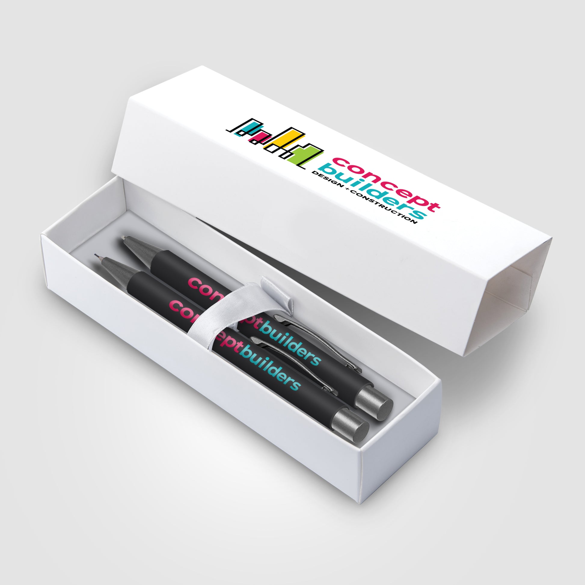 Bowie Pen & Pencil Gift Set - ColorJet on Pen, Pencil & Box-2